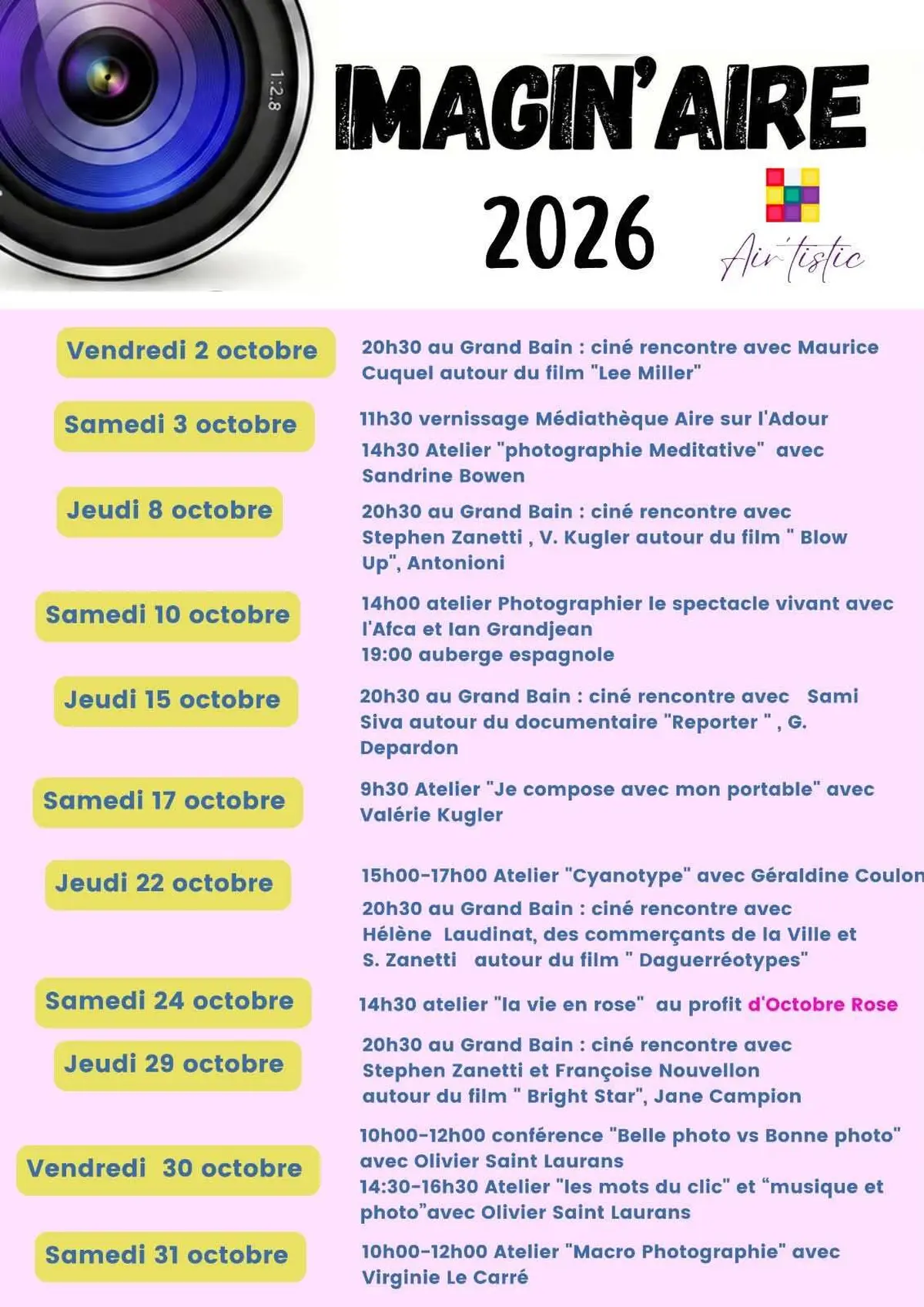 Festival Imagin'Aire :  atelier macro-photographie