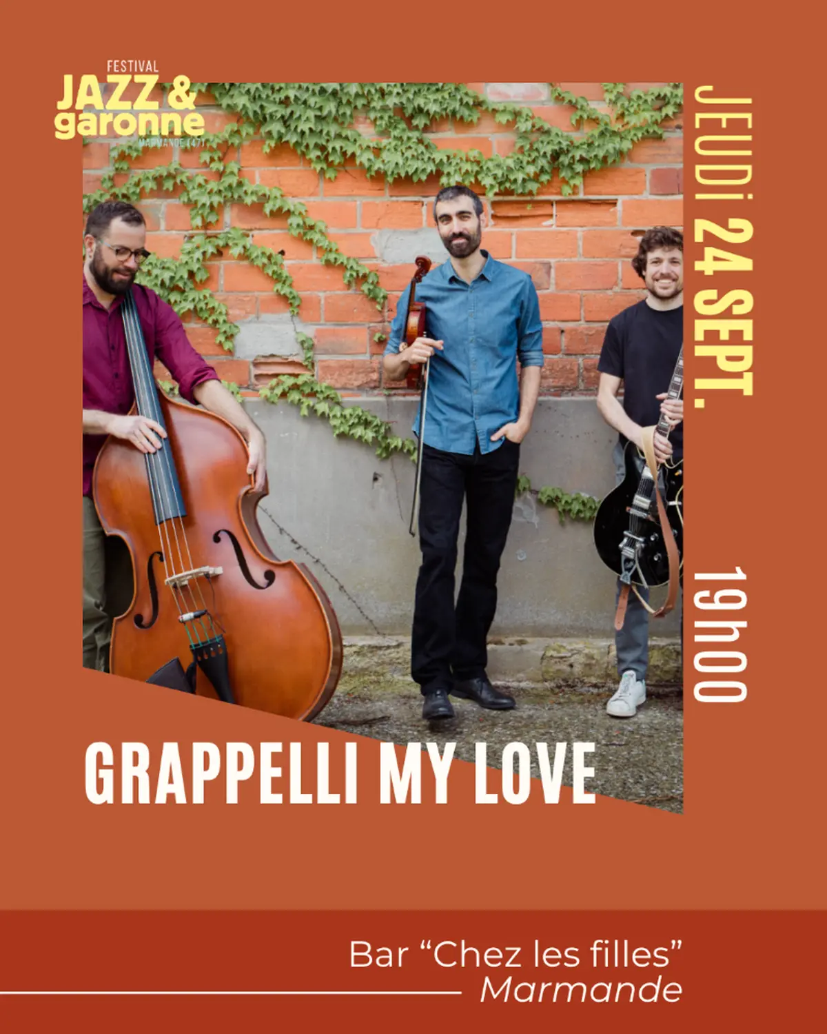 Festival Jazz et Garonne #16 - Concert Grappeli My Love au Bar Chez les Filles