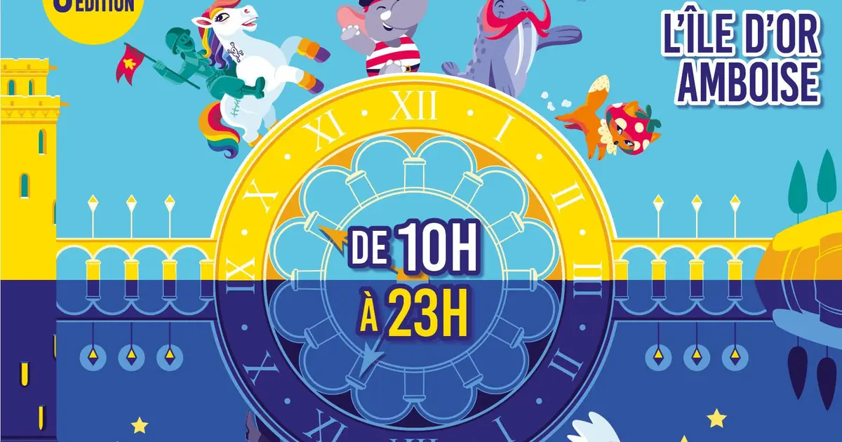 Affiche Festival l'Île aux Jeux 2026 à Amboise, jeux en plein air gratuits en famille