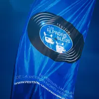 Le drapeau du festival flotte dans l'air &copy; Les Alpagas Bleus