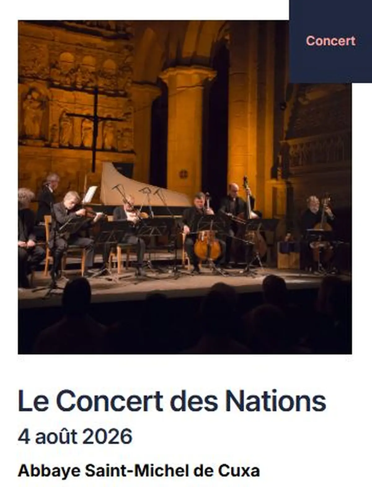 Festival Pablo Casals: Le Concert Des Nations