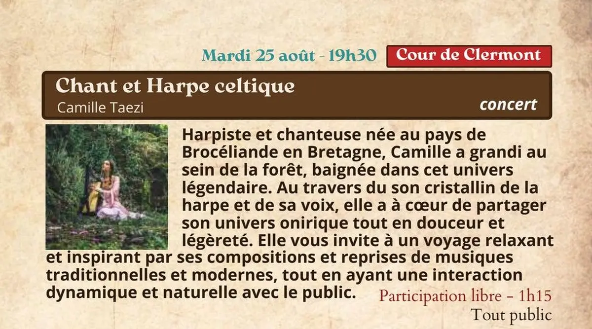 Festival Re-naissance à l'Arrosoir : chant et harpe celtique
