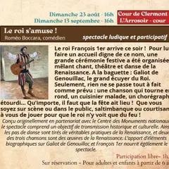 Festival Re-Naissance à l'Arrosoir , spectacle : le roi s’amuse !