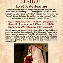 Festival Re-naissance : Le rêve de Jeanne, théâtre déambulatoire