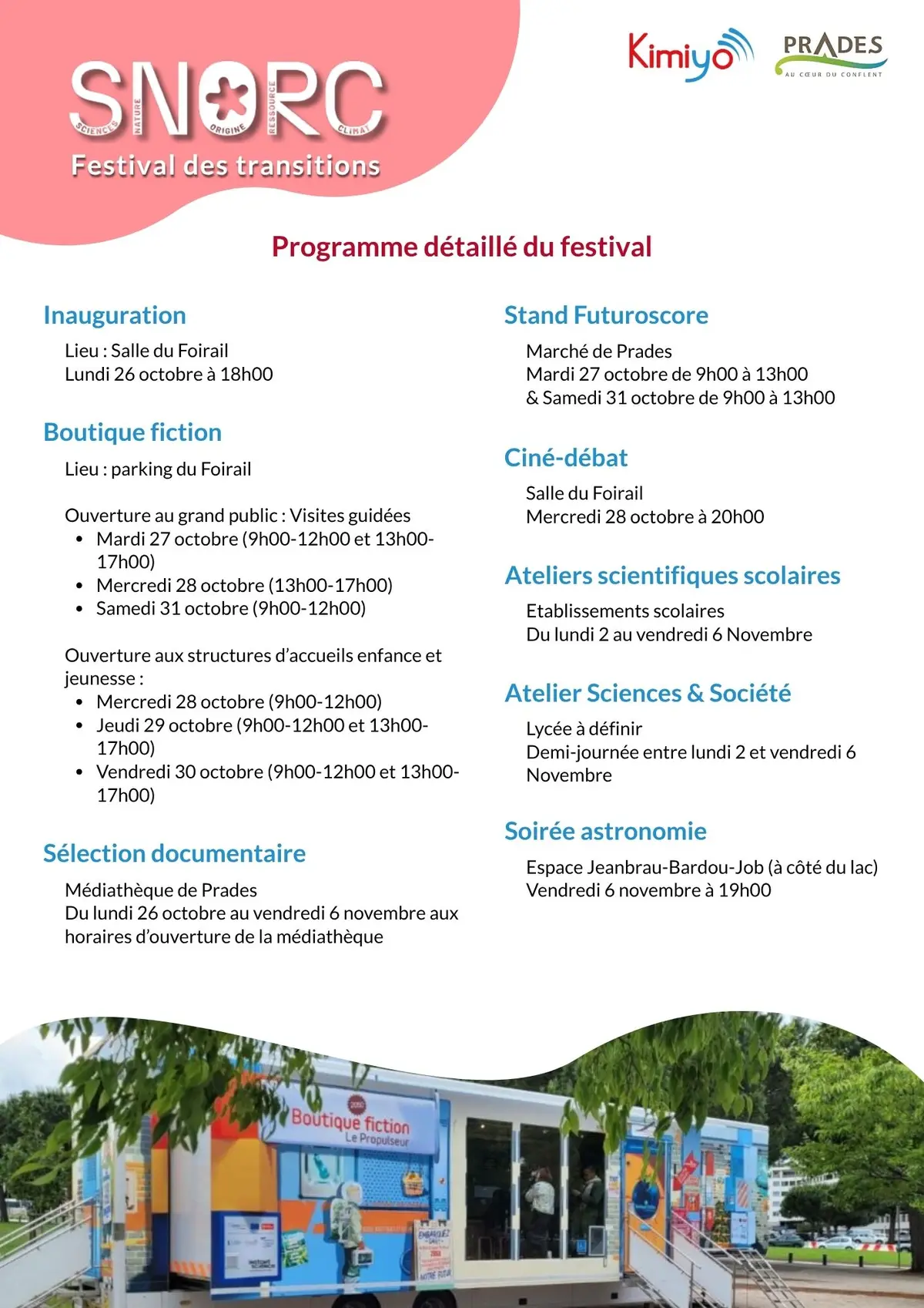 Festival Sciences, Nature, Origine, Ressource, Climat (snorc)