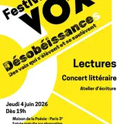 Festival VOX à la Maison de la Poésie : lectures, performances et voix en résistance