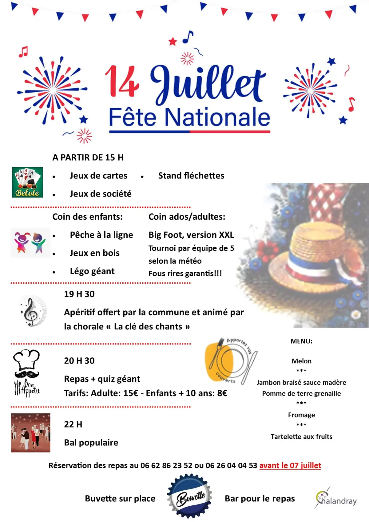 Festivités de la fête nationale - CHALANDRAY