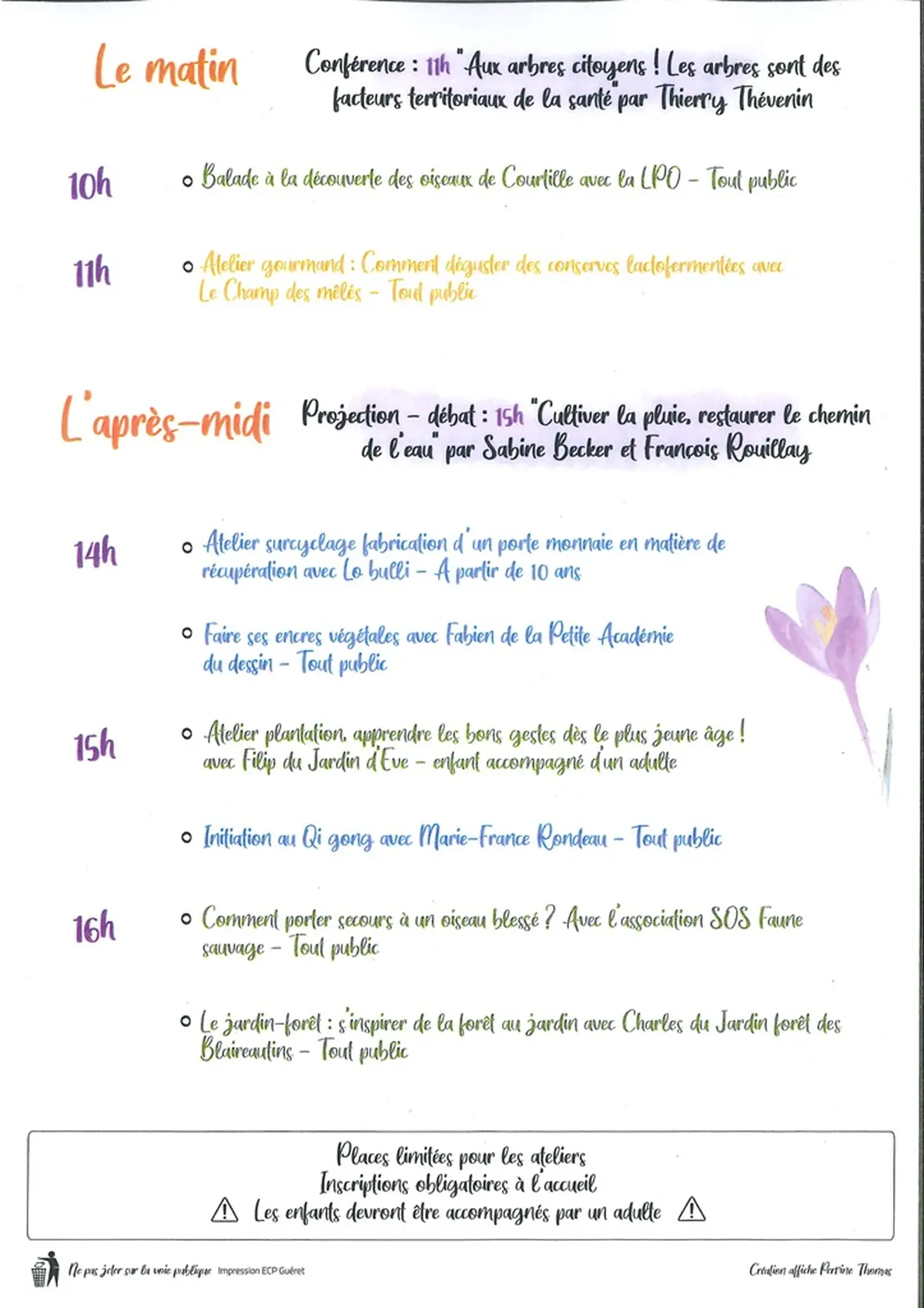 Fête bio écologique Colchique : comment porter secours à un oiseau blessé ?