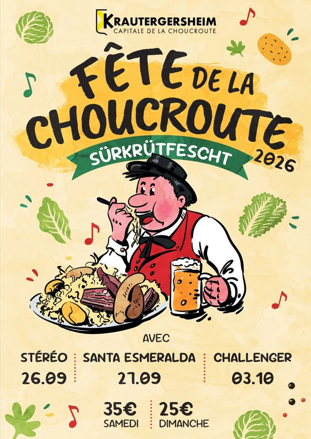 Fête de la Choucroute à Krautergersheim 2026 : ouverture de la billetterie le 30 août