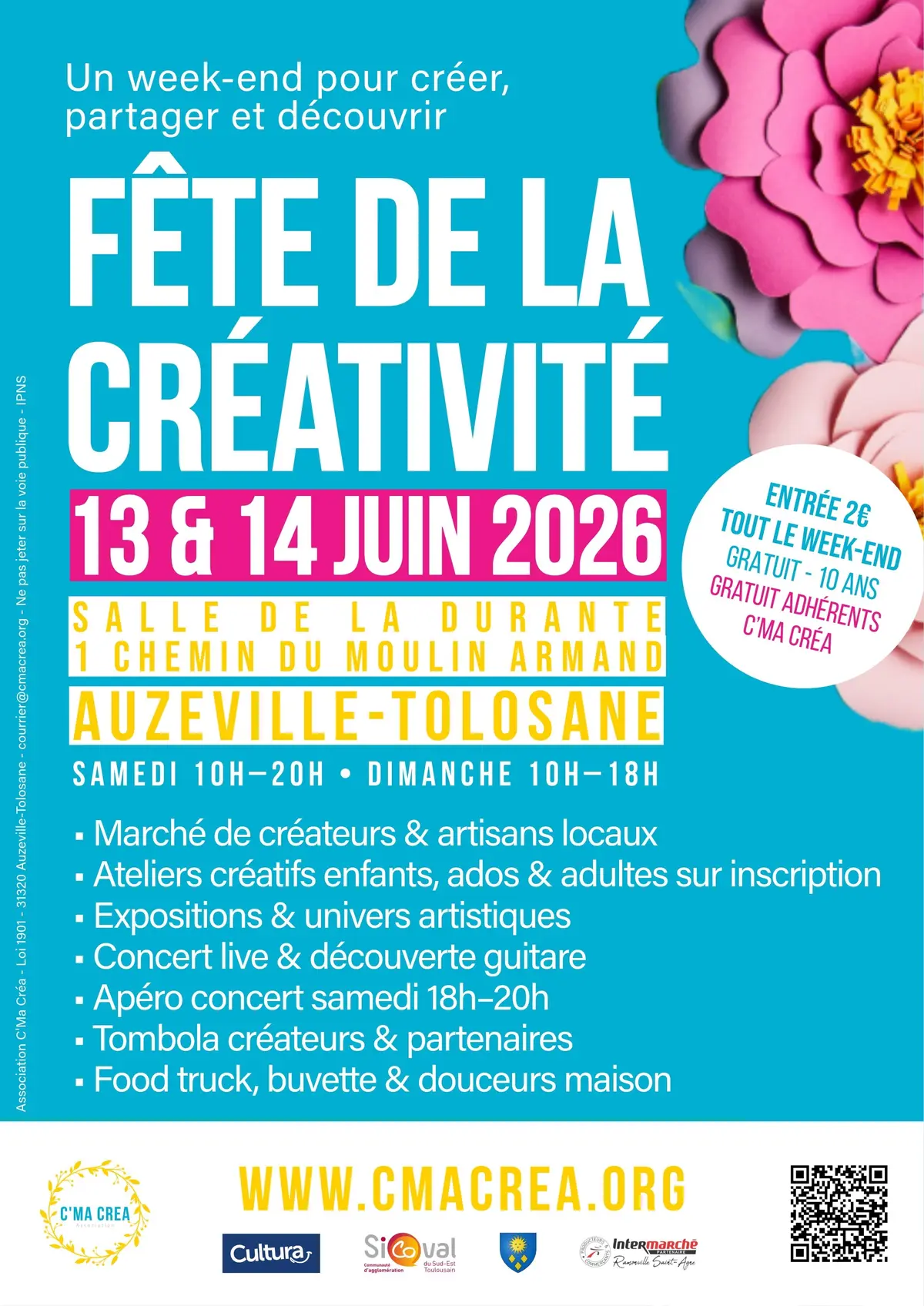 Fête De La Créativité - 13 & 14 Juin 26 - Auzeville-Tolosane