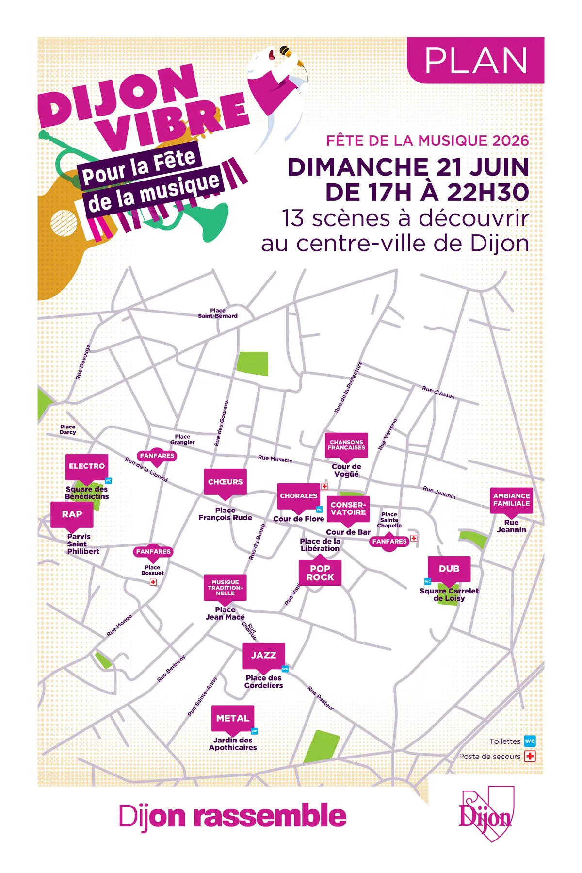 Fête de la musique à Dijon : programme et plan 2026