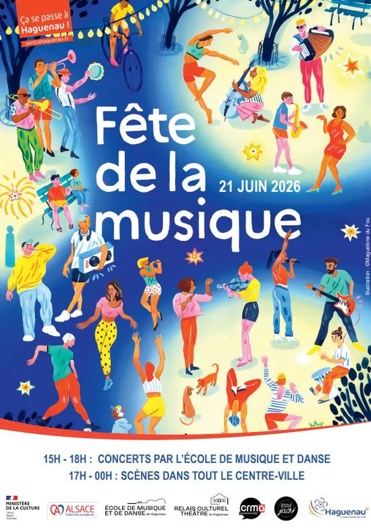 La programme de la Fête de la Musique à Haguenau en 2026