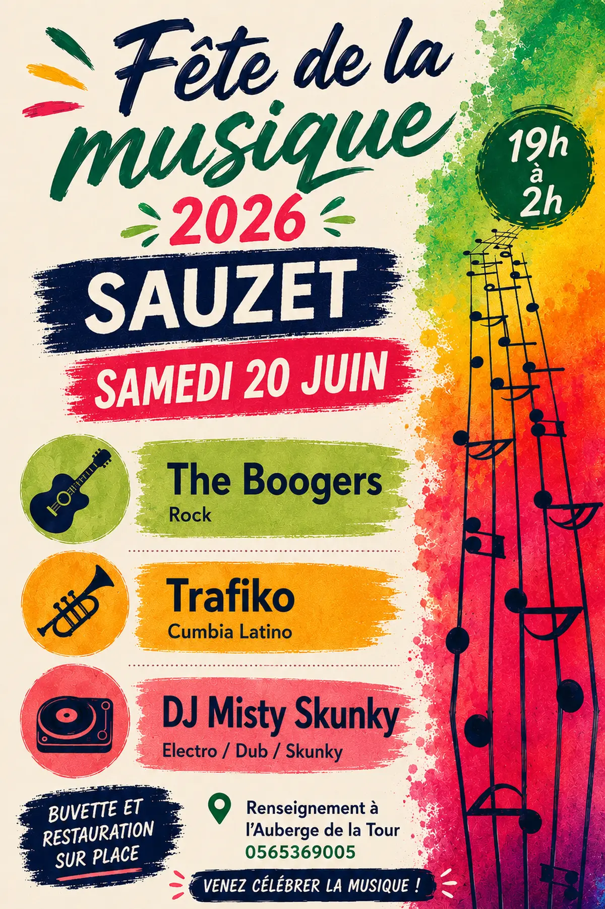 Fête de la Musique à l'auberge de la Tour à Sauzet
