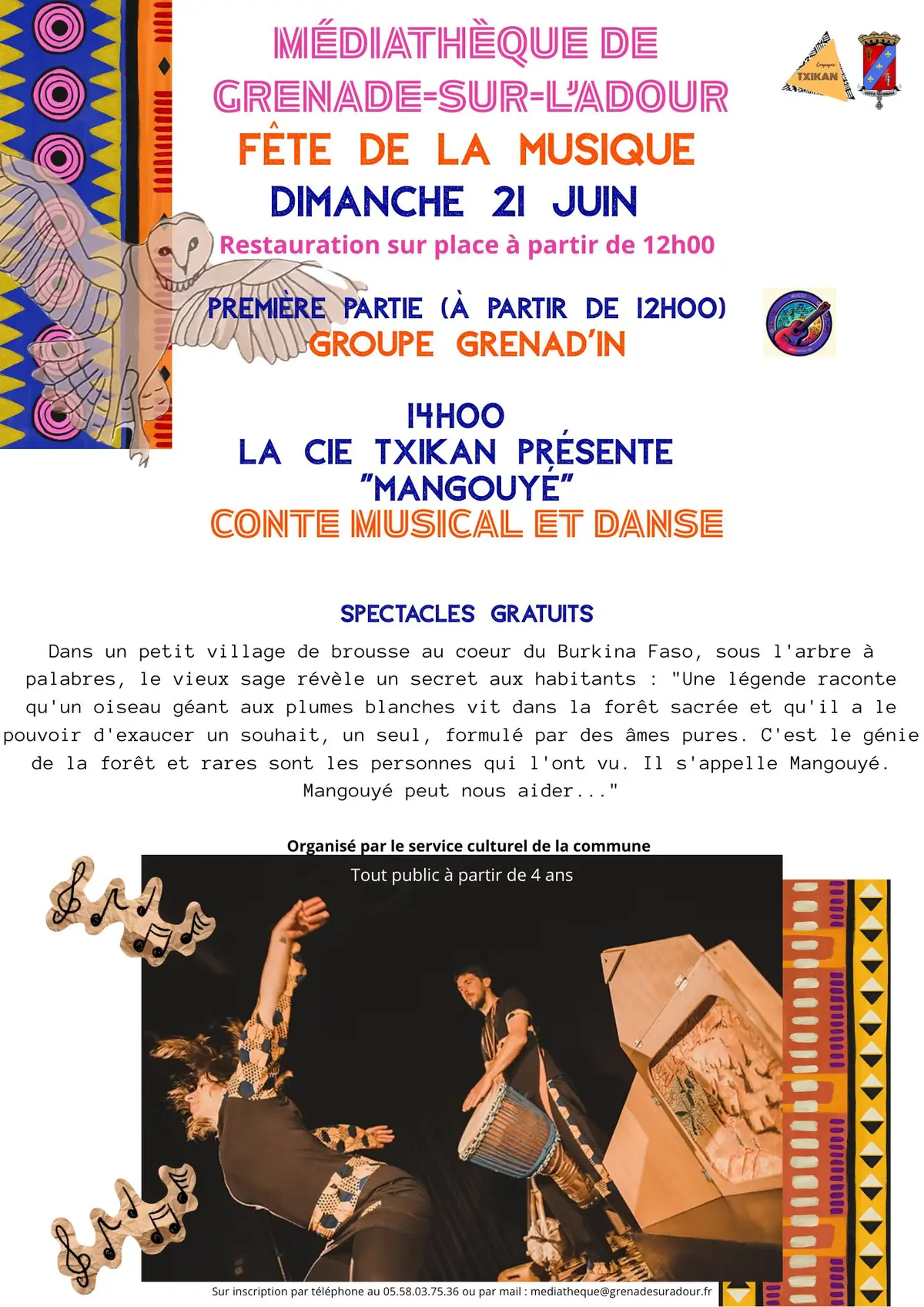 Fête de la musique à la médiathèque de Grenade sur l'Adour