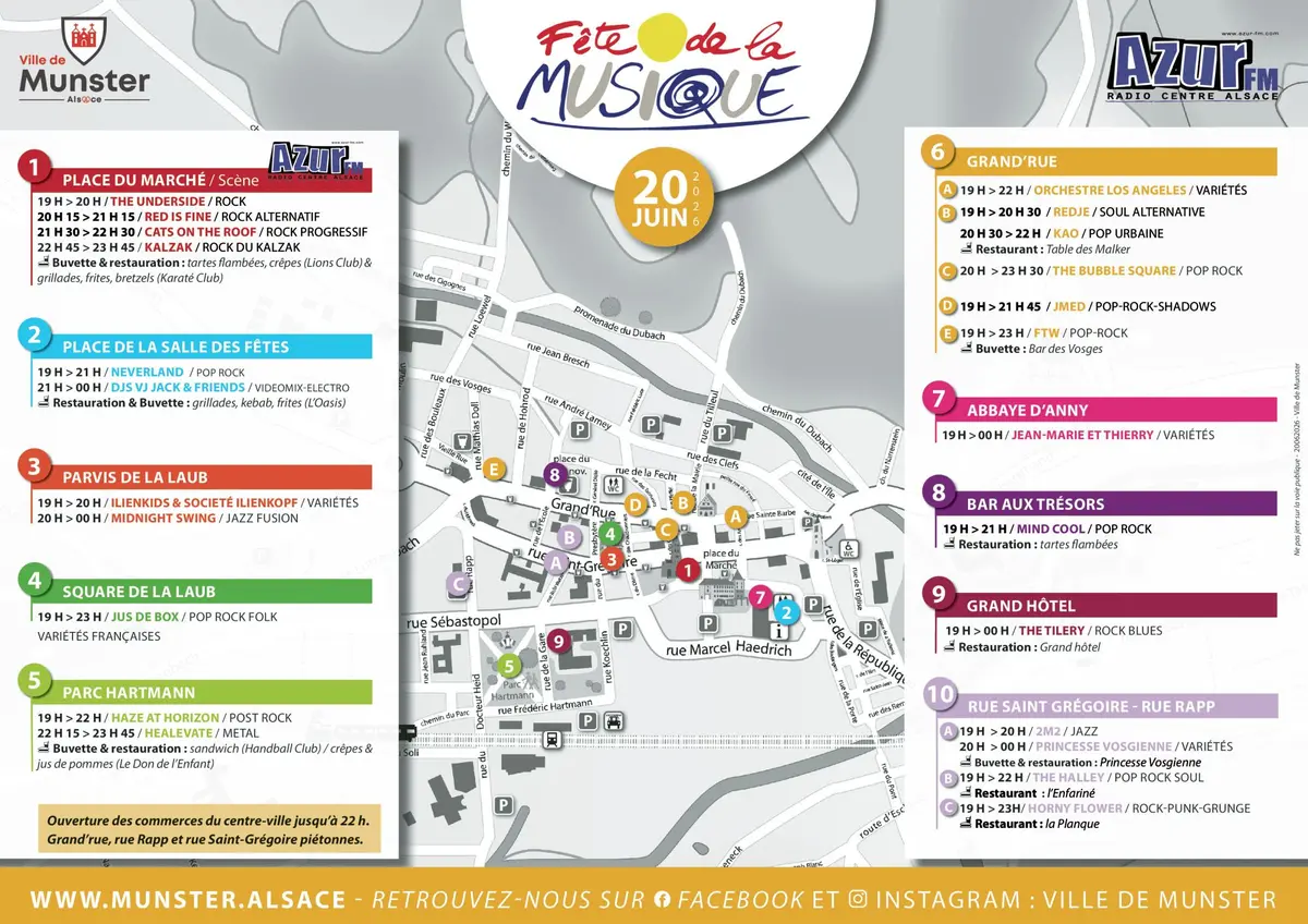 Fête de la Musique à Munster 2026 : le programme des concerts