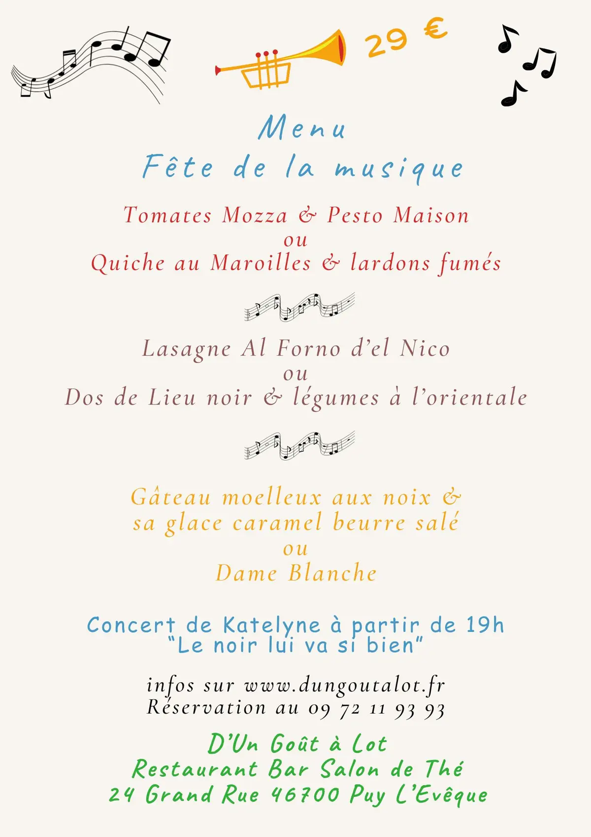 Fête de la musique au restaurant D'un Goût à Lot