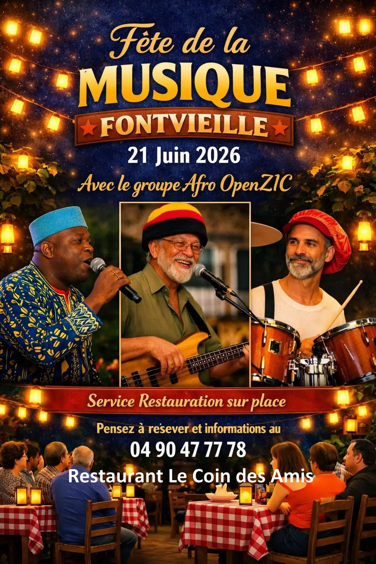Fête de la musique au Restaurant le Coin des Amis