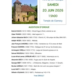 Fête de la musique au Temple de Clamecy