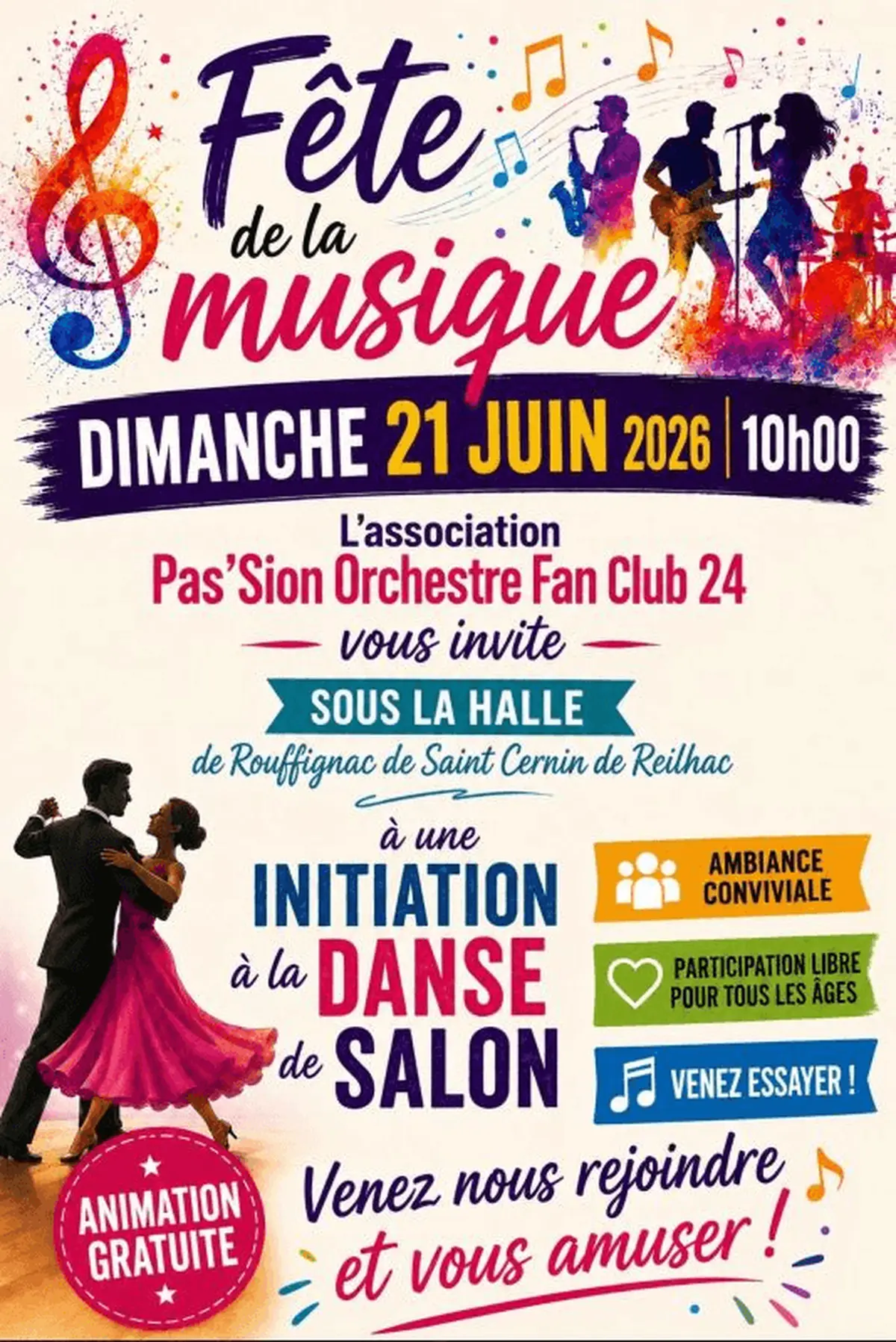 Fête de la musique avec Pas'sion Orchestre Fan Club 24