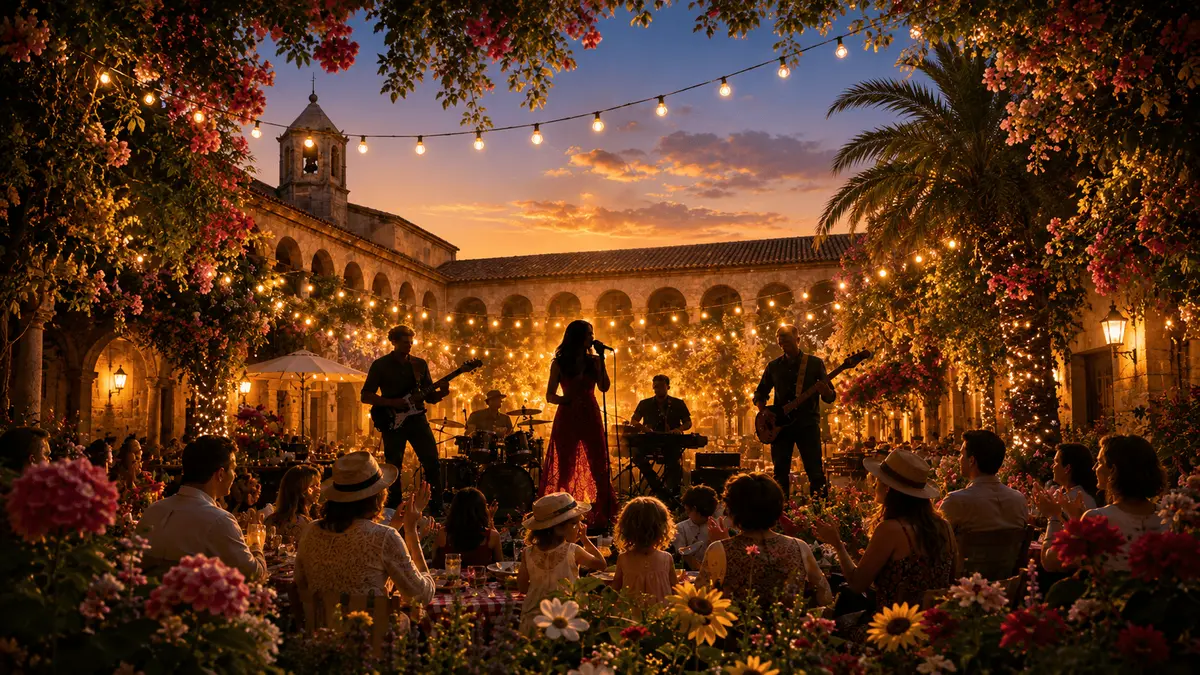 Fête de la musique: brasero et concert dans le patio du Cloître !