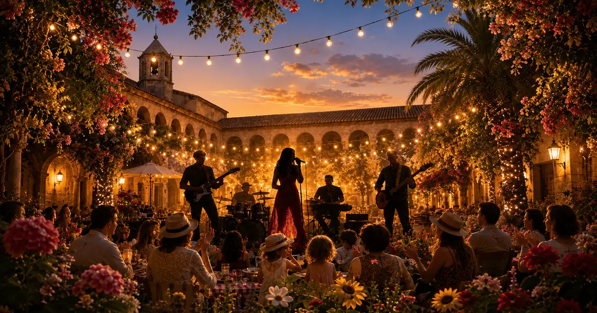Fête de la musique: brasero et concert dans le patio du Cloître !
