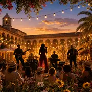 Fête de la musique: brasero et concert dans le patio du Cloître !