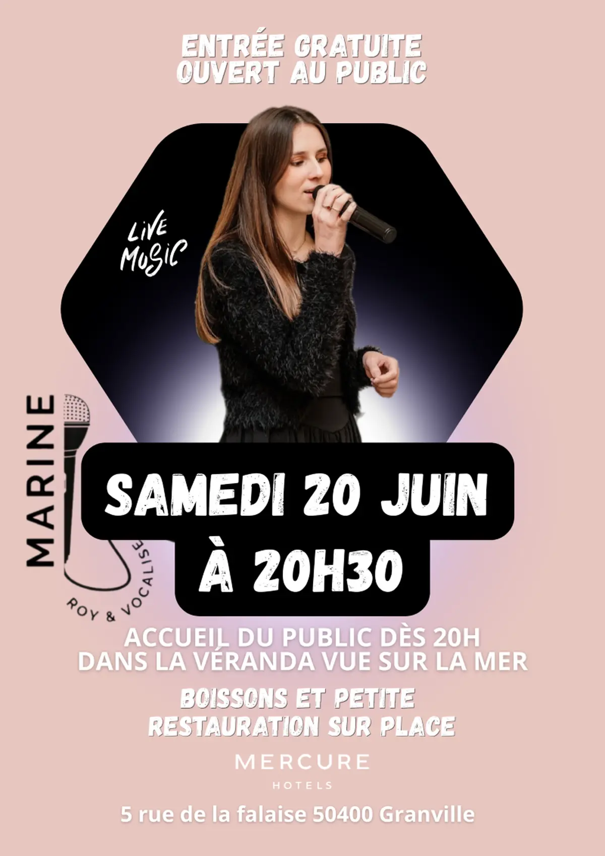 Fête de la musique : concert avec Marine ROY