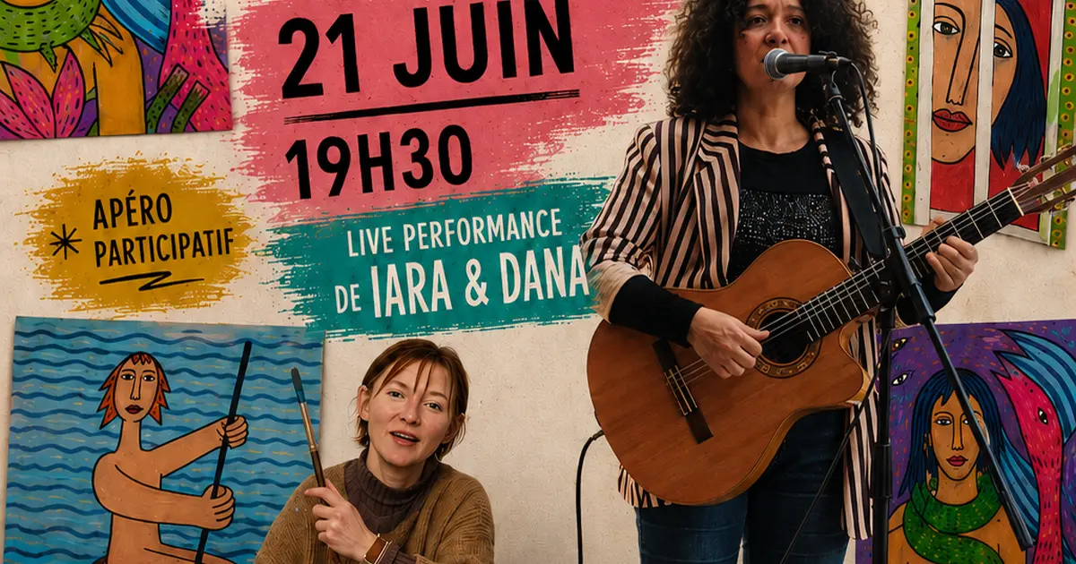 Fête de la musique - Dana Sereda et Lara performance musique et peinture