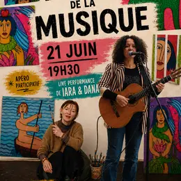 Fête de la musique - Dana Sereda et Lara performance musique et peinture