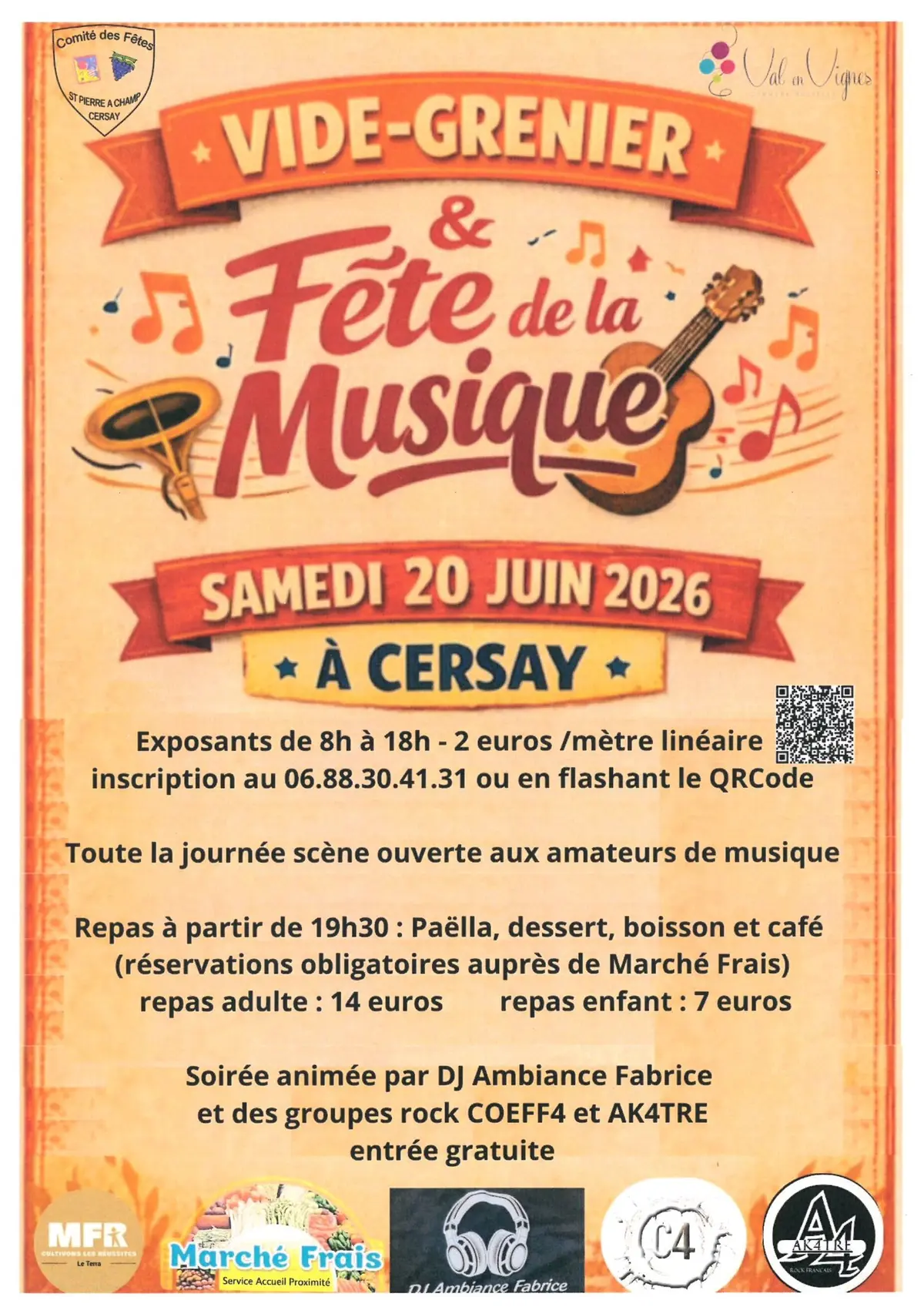 Fête de la musique et vide grenier à Cersay