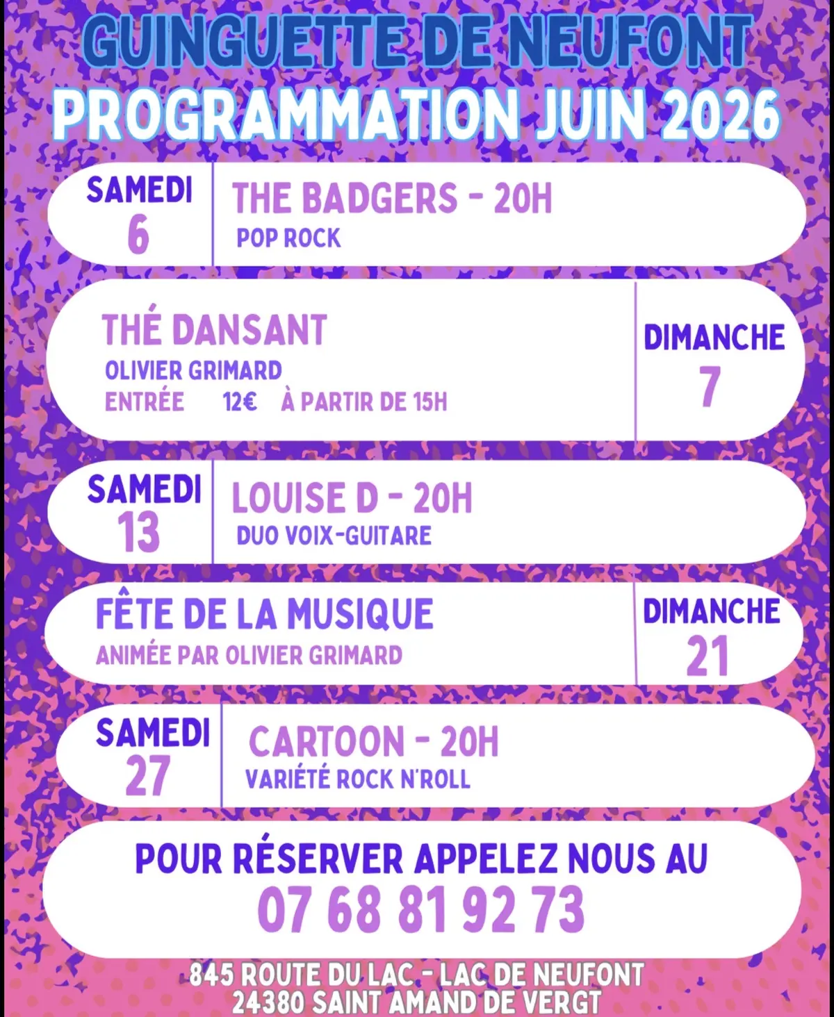 Fête de la musique - la guinguette de Neufont