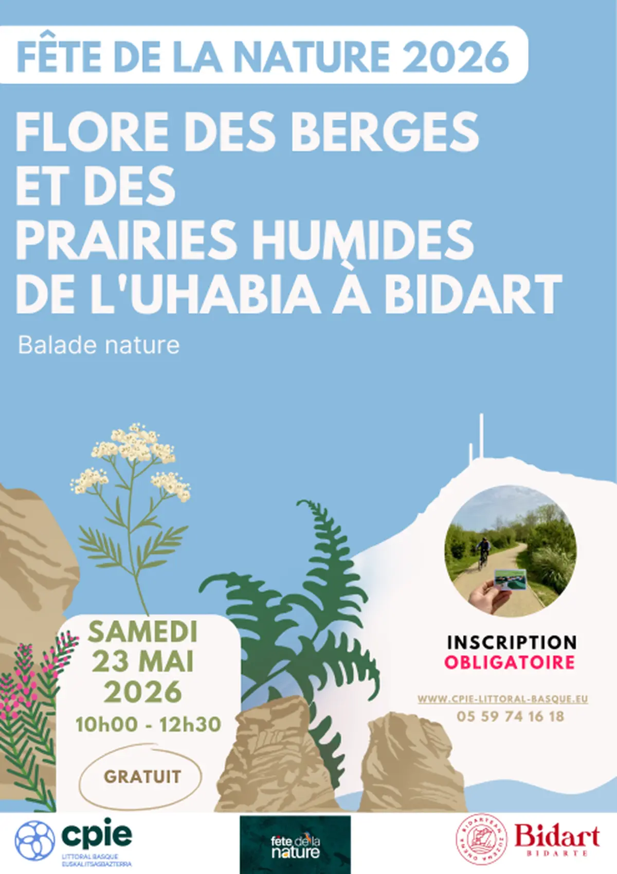 Fête de la nature - Flores des berges et des prairies humides de l'Uhabia à Bidart