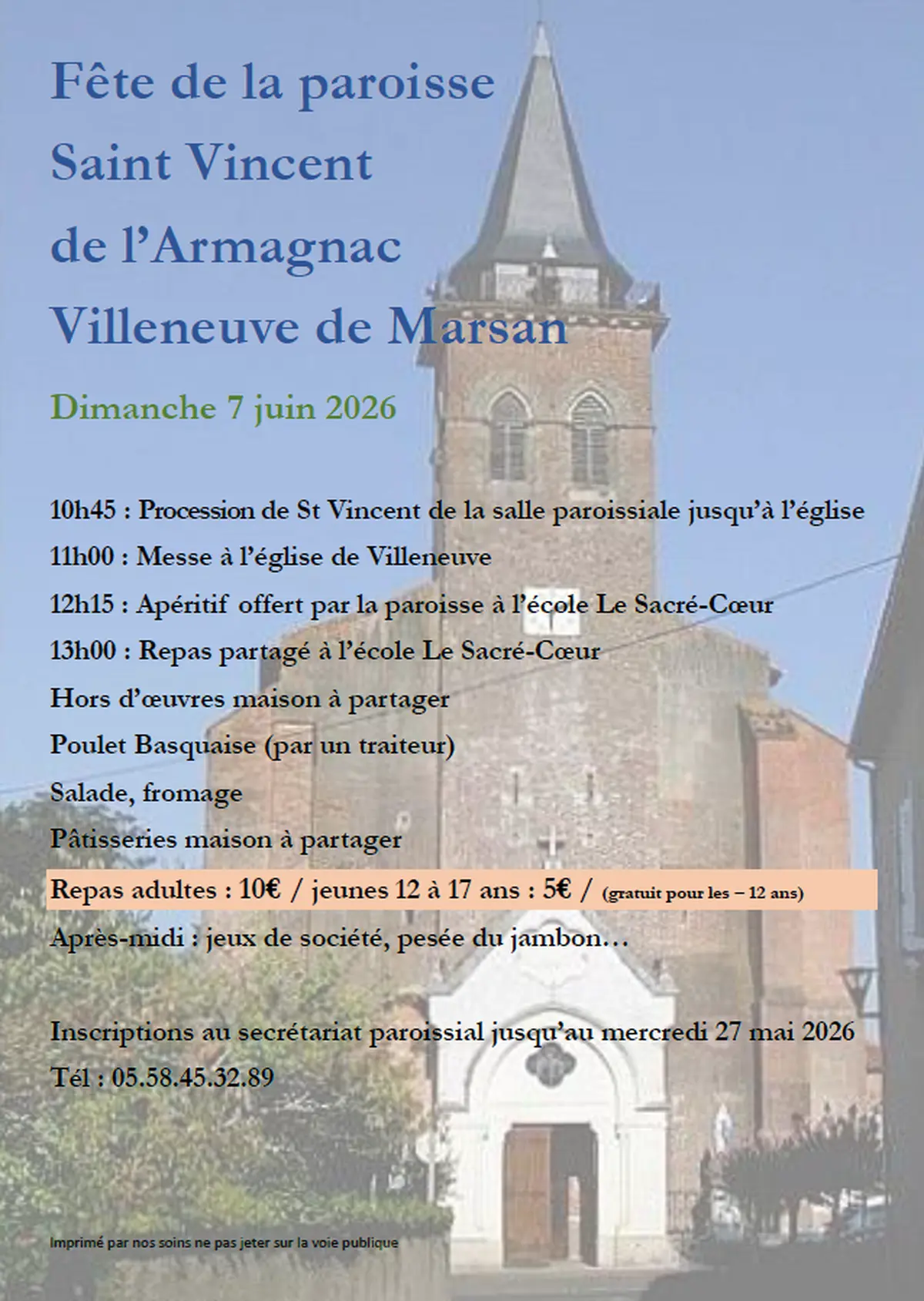 Fête de la paroisse St Vincent de l'Armagnac