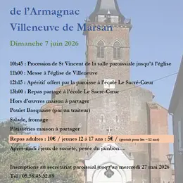 Fête de la paroisse St Vincent de l'Armagnac