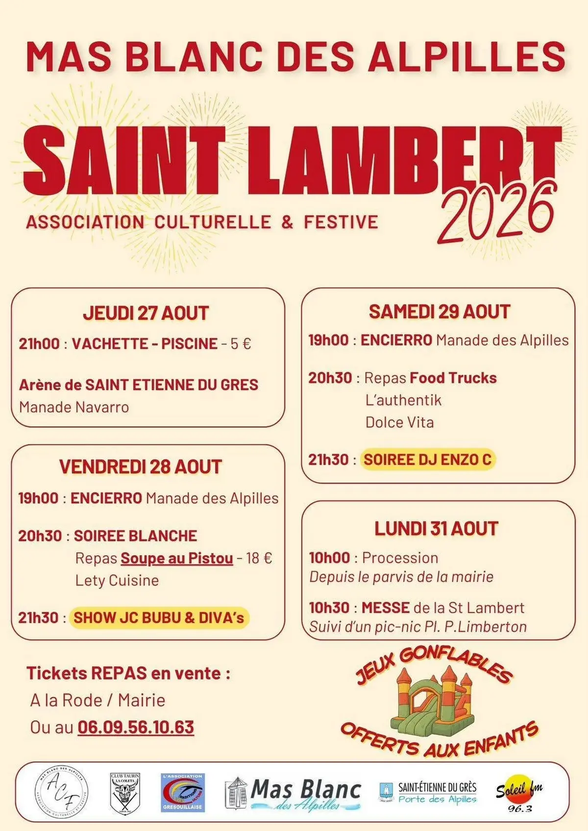 Fête de la Saint Lambert à Mas Blanc les Alpilles