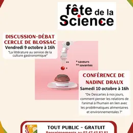 Fête de la Science - Discussion débat du Cercle philosophique de Blossac