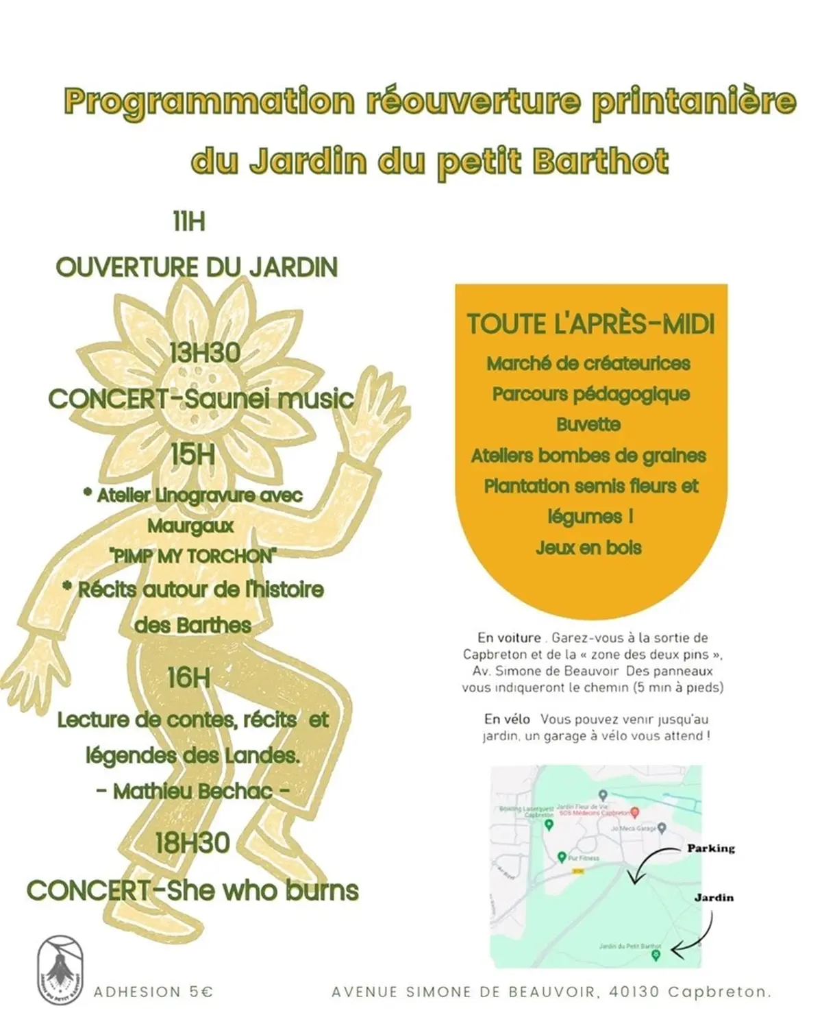 Fête de réouverture annuelle du Jardin du Petit Barthot