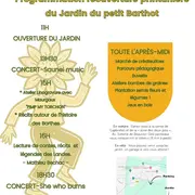 Fête de réouverture annuelle du Jardin du Petit Barthot