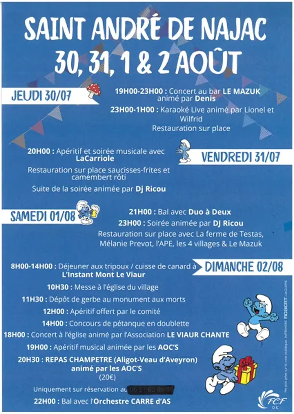 Fête de village à Saint André de Najac