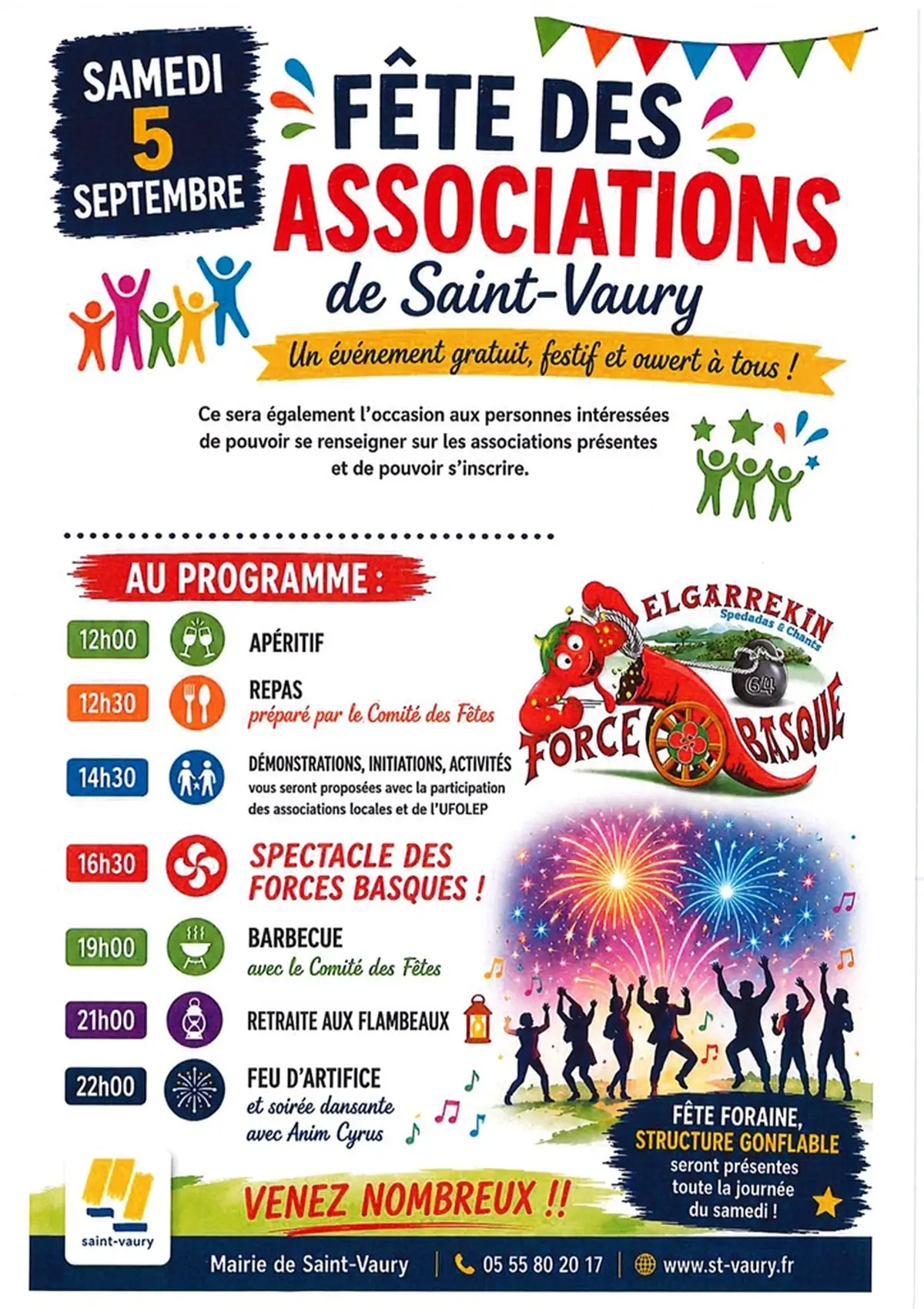 Fête des associations et spectacle de forces basques