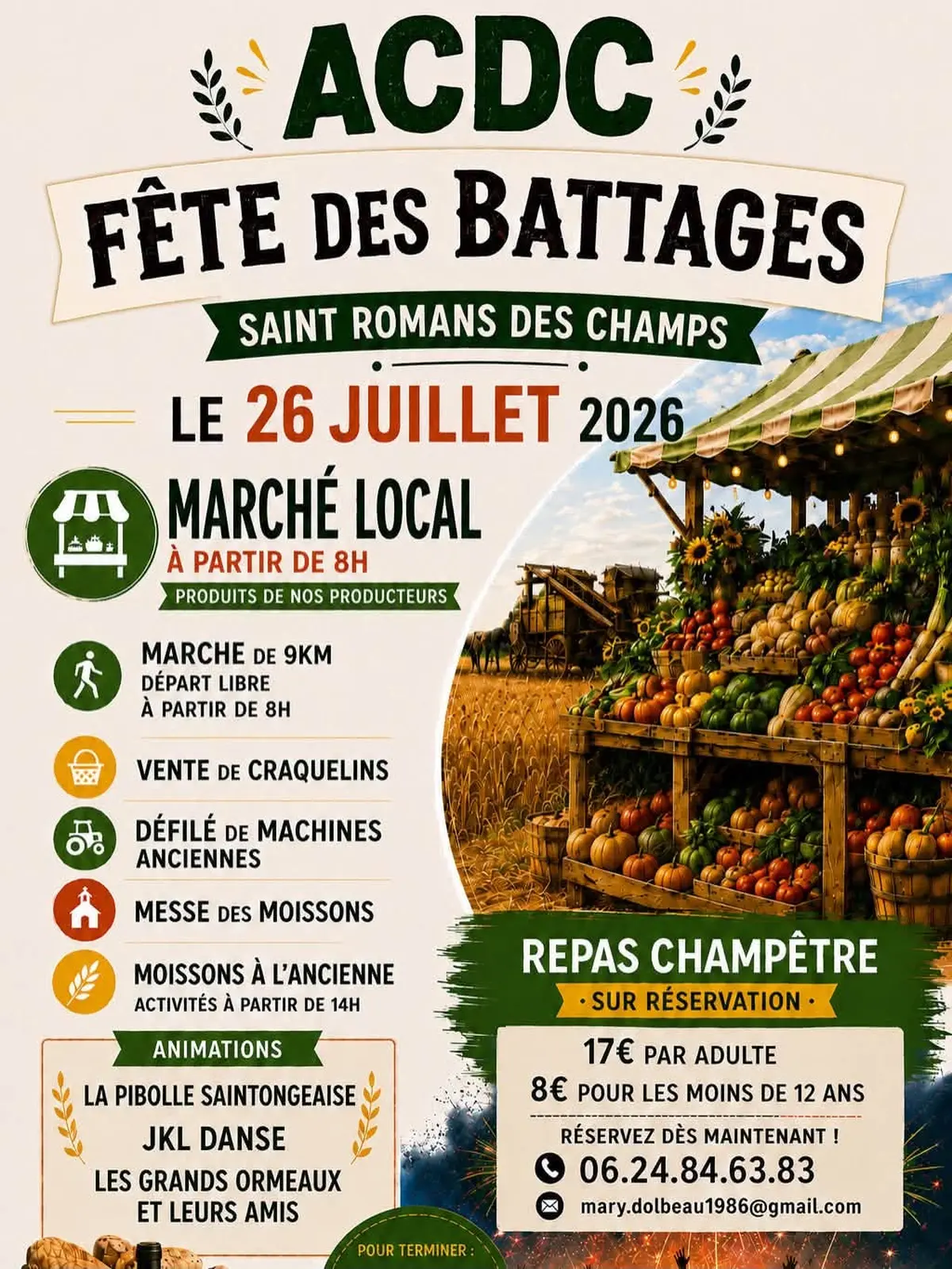 Fête des Battages à Saint-Romans-des-Champs