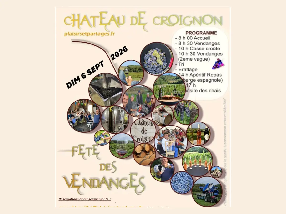 Fête des vendanges au Château de Croignon