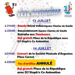 Fête du 13 et 14 juillet à Argenton-sur-Creuse