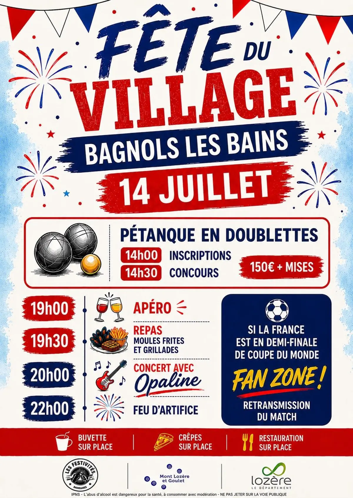 Fête Du 14 Juillet à Bagnols-Les-Bains