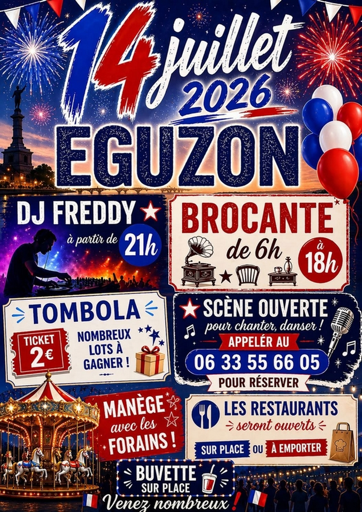 Fête du 14 juillet à Eguzon