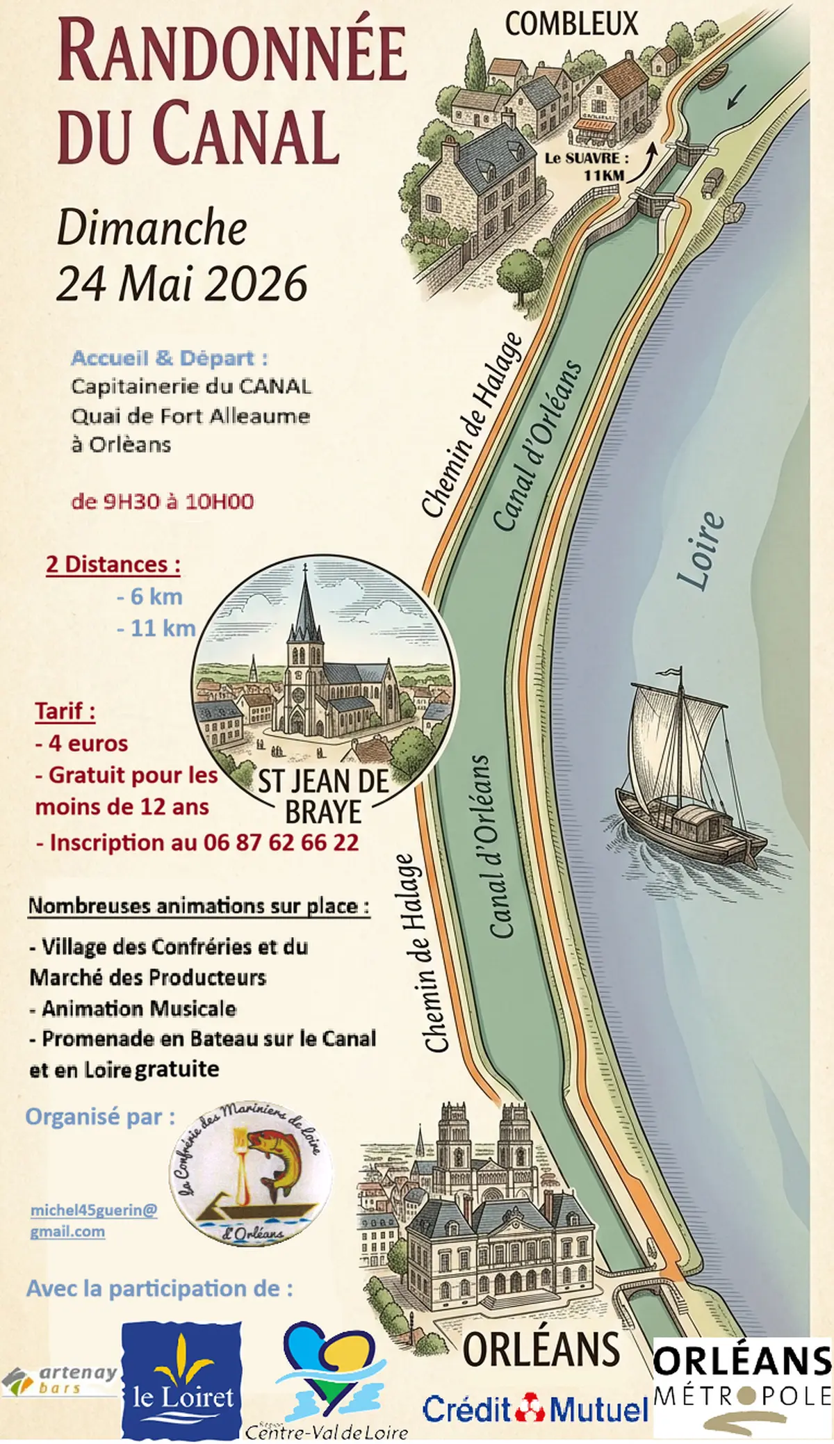 Fête du Canal par la Confrérie des Mariniers de Loire