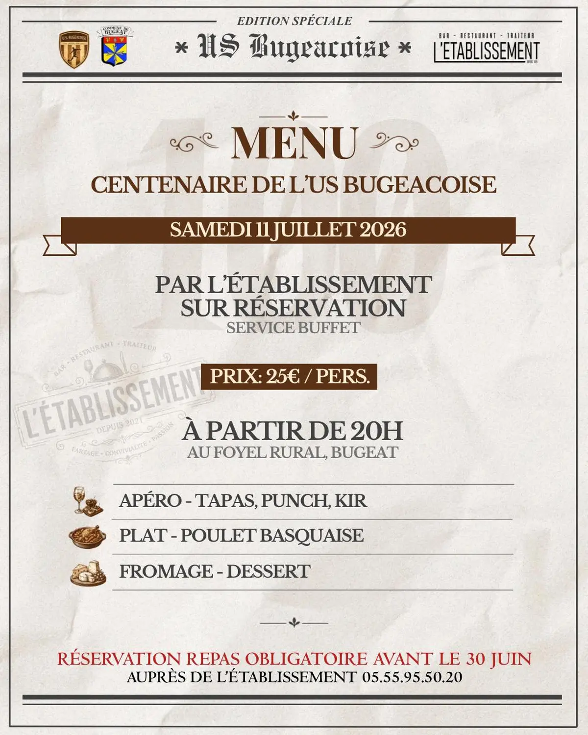 Fête du Centenaire de l'Union Sportive Bugeacoise