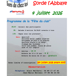 Fête du club sors de chez toi