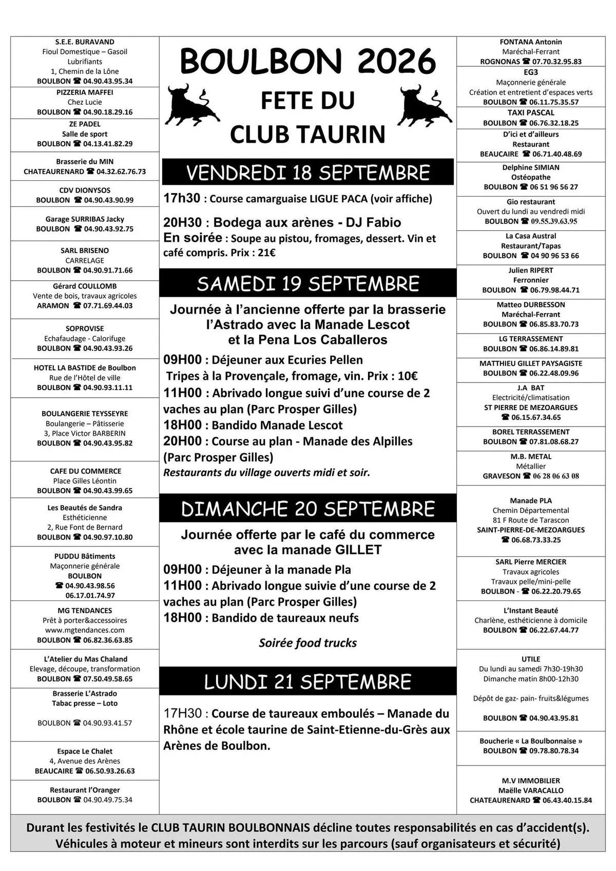Fête du Club Taurin