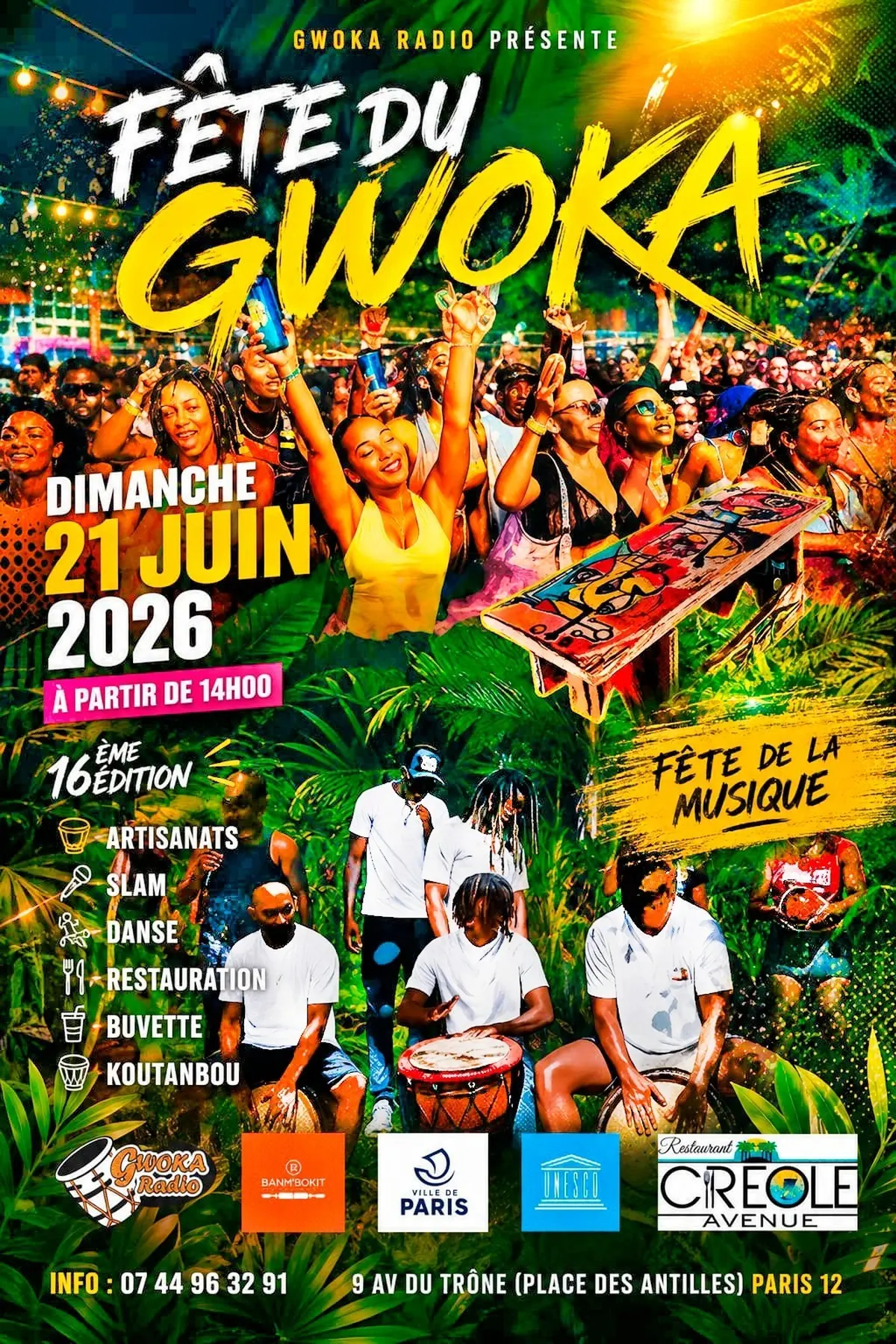 Fête du Gwoka (Place des Antilles)